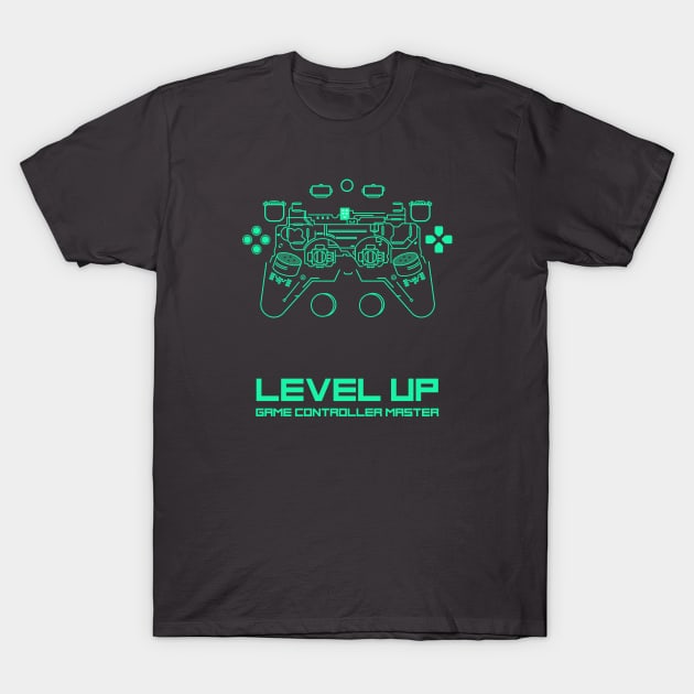 Level Up: Game Controller Master T-Shirt by lildoodleTees